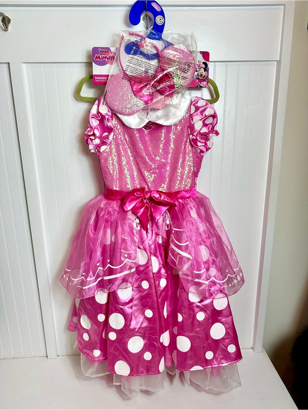 Disney Pink Minnie Mouse Polka Dot Dress with Ears